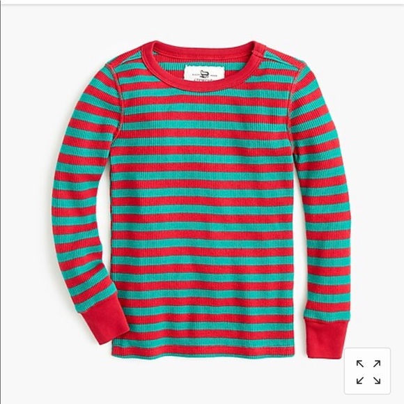 Crewcuts Waffle Holiday Stripe PJ Set - Picture 3 of 5